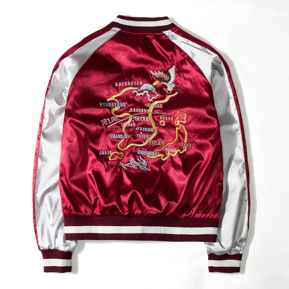 Eagel and Tiger Casual Baseball Jacket - The Perfect Cardigans