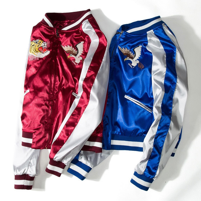 Eagel and Tiger Casual Baseball Jacket - The Perfect Cardigans