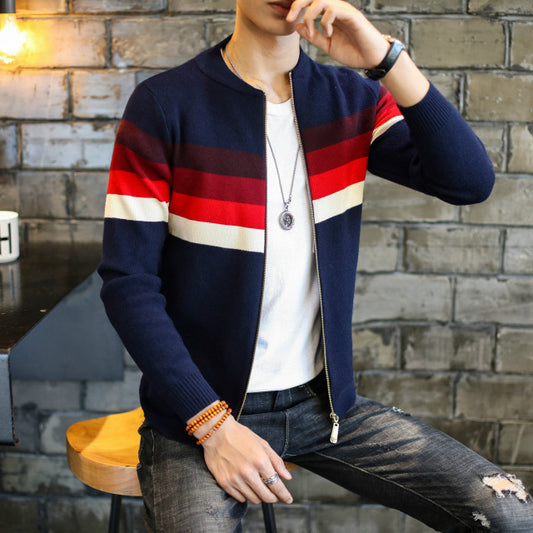 Casual Stripes Pattern Sweater Jacket - The Perfect Cardigans