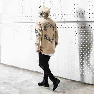 Stylish Flower Pattern Hoodie - The Perfect Cardigans